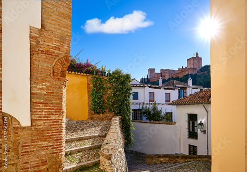 Alhambra view from Albaicin Granada Spain photo