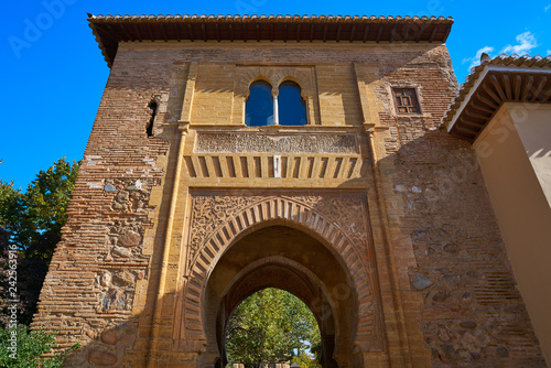 Alhambra arch Puerta del vino in Granada