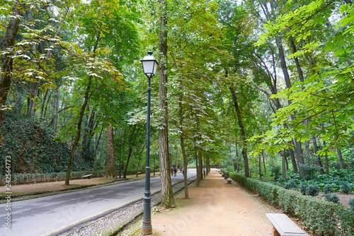 Way to Alhambra park in Granada in Spain photo