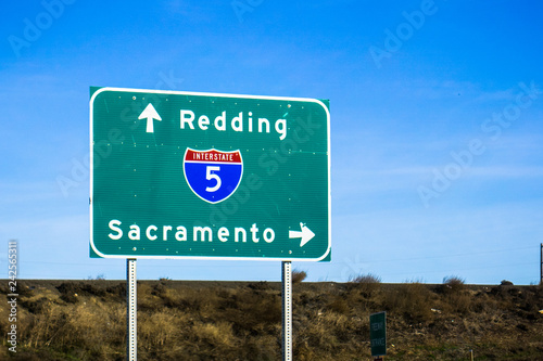 Interstate 5 junction, Sacramento valley, California