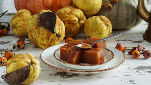 quince bread , dulce de membrillo, spanish sweet photo