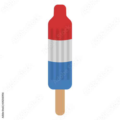 Colorful Popsicle Illustration - Red, white, and blue popsicle photo