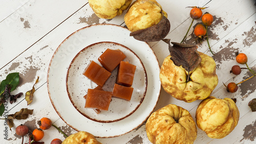 quince bread , dulce de membrillo, spanish sweet photo