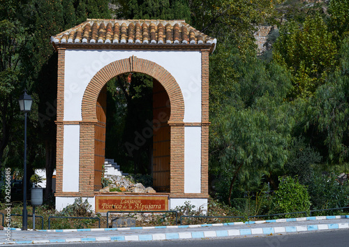 Lanjaron arch door in Alpujarras of Granada photo