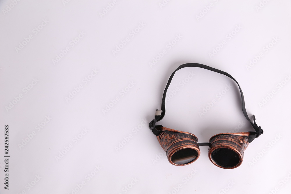 Steampunk type welder glasses for disguise