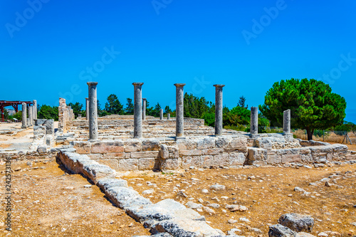 Ruins at compound of the temple of Apollo Hylates on Cyprus photo