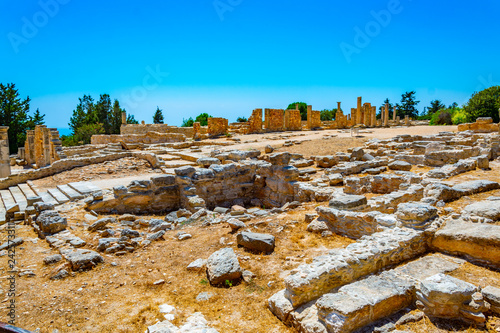 Ruins at compound of the temple of Apollo Hylates on Cyprus photo