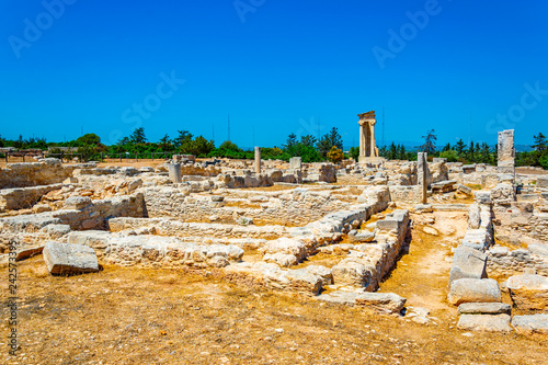Ruins at compound of the temple of Apollo Hylates on Cyprus photo