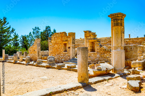 Ruins at compound of the temple of Apollo Hylates on Cyprus photo