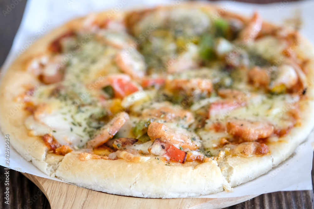 closeup Pizza Homemade closeup Pizza Homemade