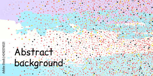 Confetti dots on a striped background