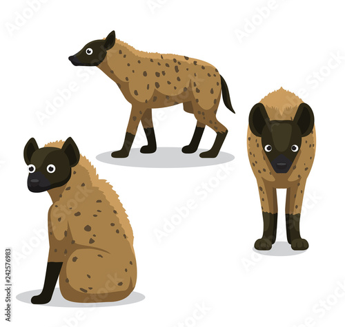 Cute Hyena Cartoon Vector Illustration