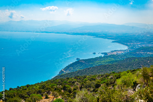 Aerial view of Chrysochou bay on Cyprus photo