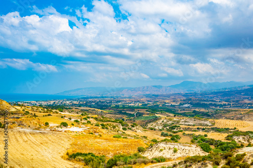 Hilly countryside of Cyprus near Akamas peninsula photo