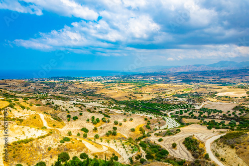 Hilly countryside of Cyprus near Akamas peninsula photo