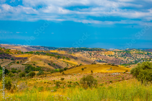 Hilly countryside of Cyprus near Akamas peninsula photo