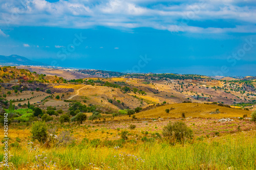 Hilly countryside of Cyprus near Akamas peninsula photo