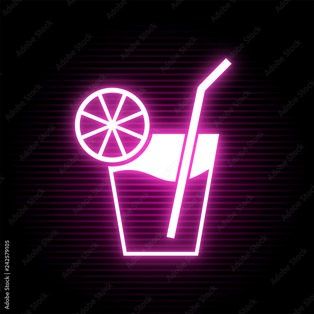 pink party neon drink Stock Vector | Adobe Stock