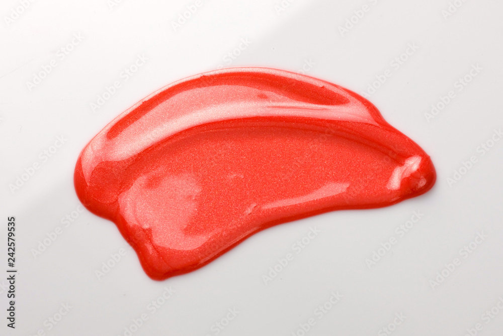 Lipgloss texture with white background Lipgloss texture with white background