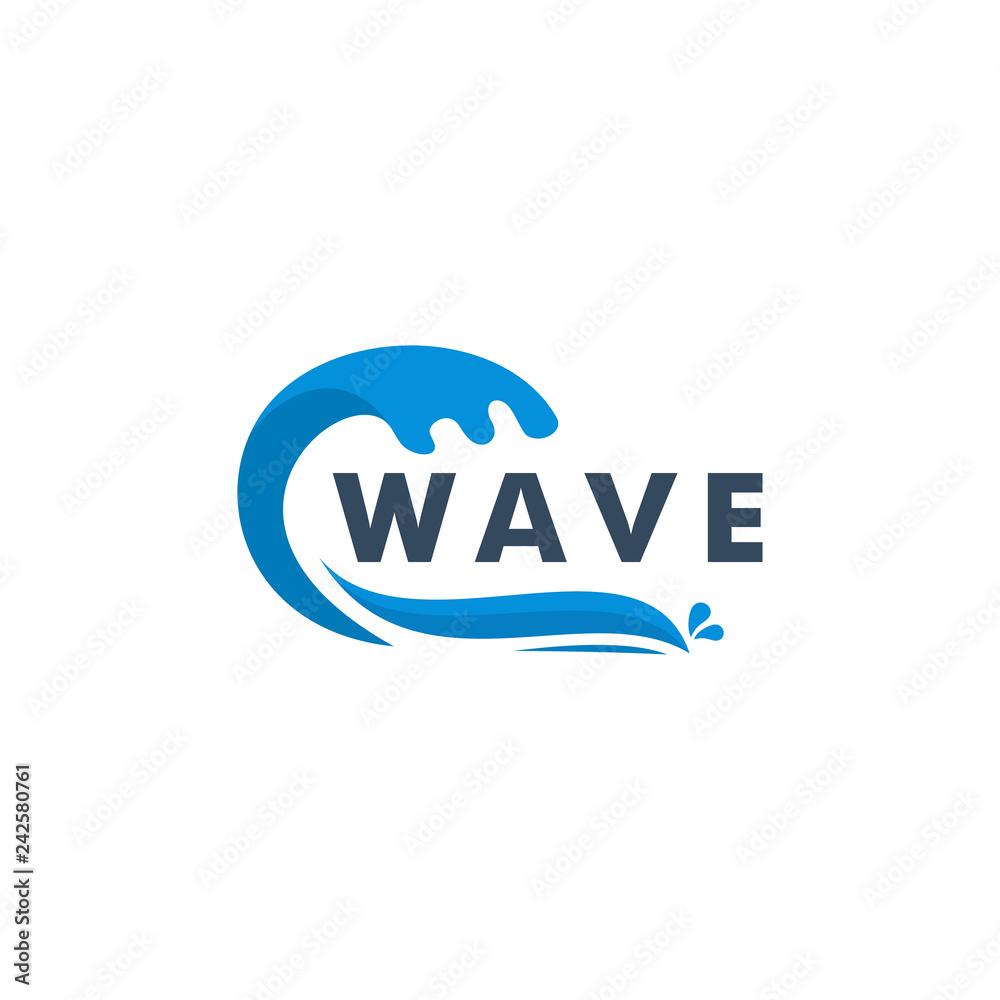 Water wave Logo Template - Vector icon 
