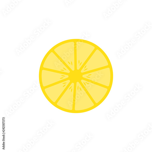 lemon flat icon. colored vector design illustration