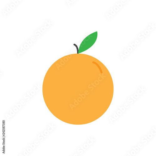 orange flat icon. colored vector design illustration
