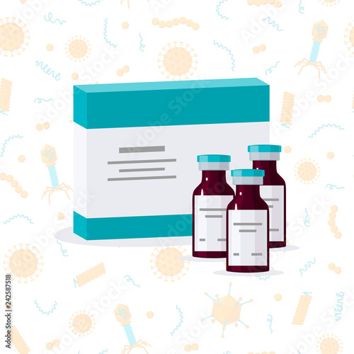 Vaccination concept, vector image in flat style