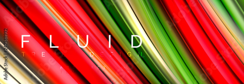 Mixing color waves on black, liquid flowing shapes