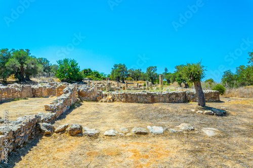 Ruins of Basilica Agia Triada on Karpaz peninsula, Cyprus photo