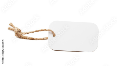 Label price tag white isolated