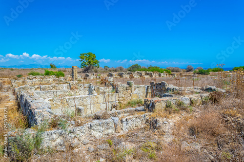 Ruins of ancient Salamis archaeological site near Famagusta, Cyprus photo