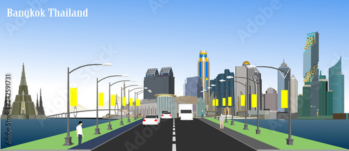 Bangkok city vector structure