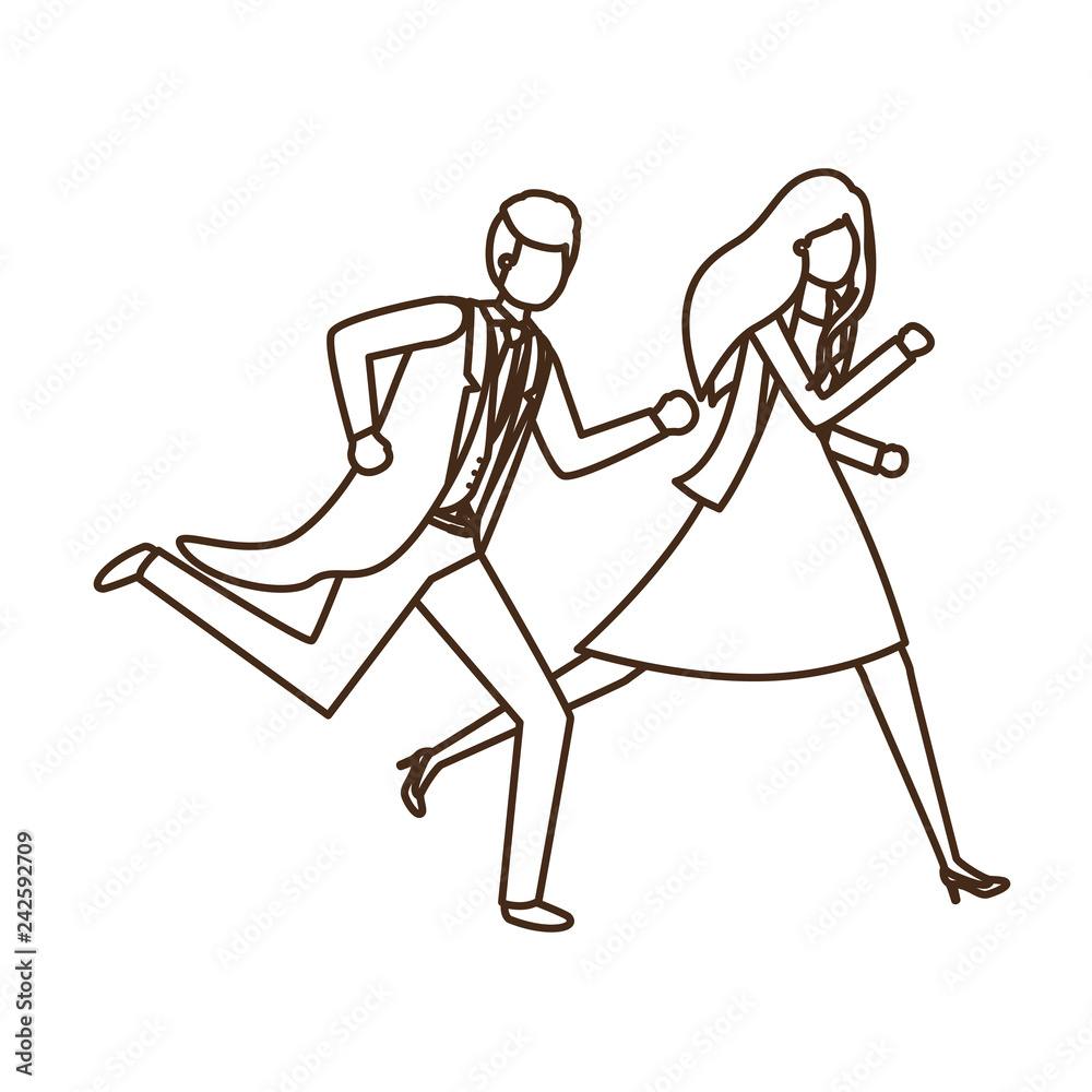 business couple avatar character business couple avatar character