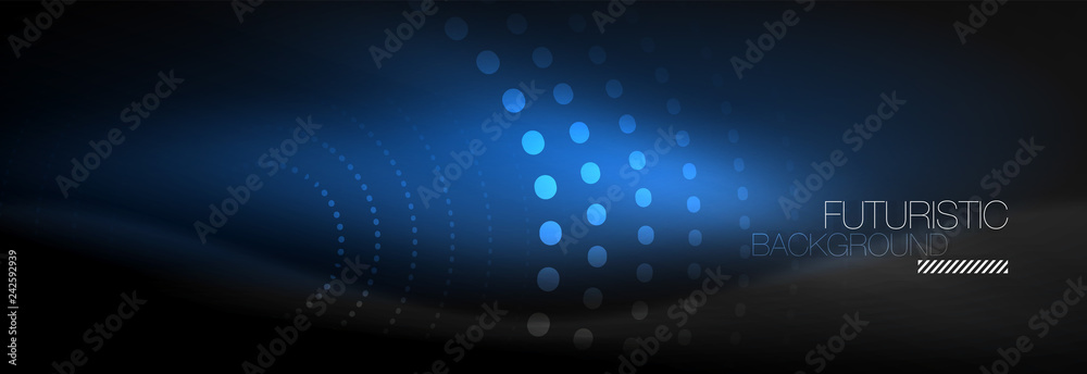 Glowing neon circle line dots, round line design, abstract style on black background. Neon abstract round circles Magic neon lights and glowing dots Glowing neon circle line dots, round line design, abstract style on black background. Neon abstract round circles Magic neon lights and glowing dots