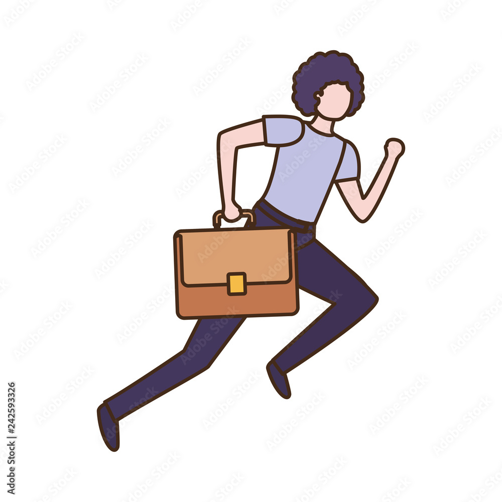 business man with portfolio avatar character business man with portfolio avatar character