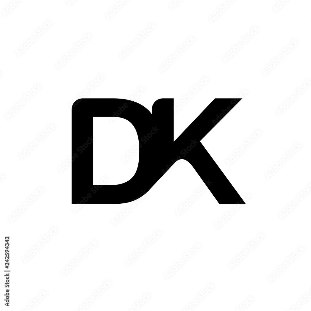 creative strong initial letter d and k logo vector concept creative strong initial letter d and k logo vector concept
