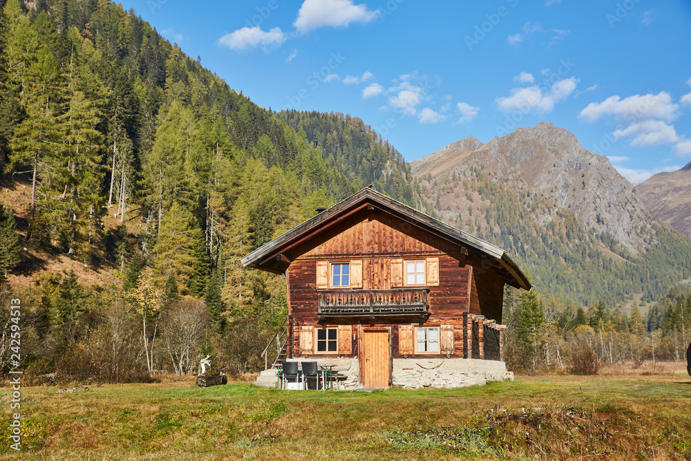 Hütte in den Bergen