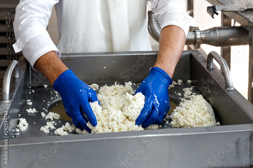 фотографія Traditional Cheese Making In A Small Company