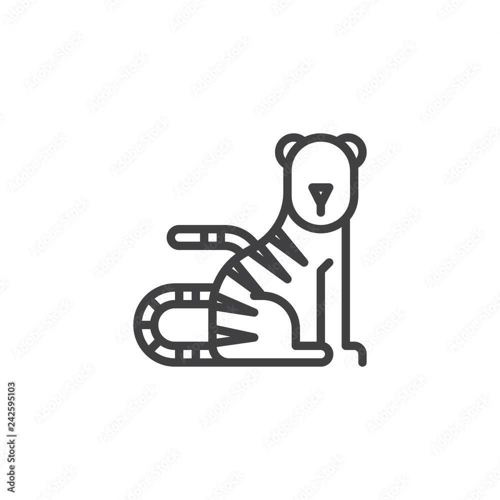 Chinese zodiac Tiger line icon. linear style sign for mobile concept and web design. Chinese year of tiger outline vector icon. Symbol, logo illustration. Pixel perfect vector graphics Chinese zodiac Tiger line icon. linear style sign for mobile concept and web design. Chinese year of tiger outline vector icon. Symbol, logo illustration. Pixel perfect vector graphics