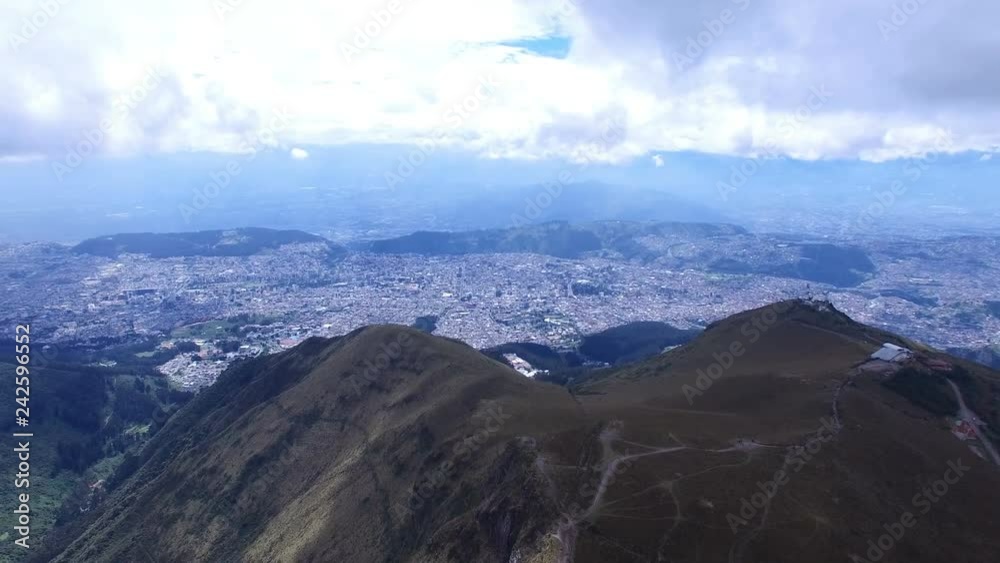 Panoramic View of Quito, Ecuador from Pichincha Volcano Panoramic View of Quito, Ecuador from Pichincha Volcano