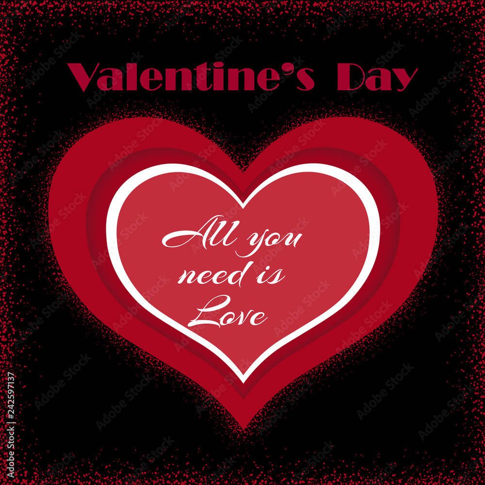 Creative abstract background with a heart and tinsel. Retro style. Holiday Valentine's Day, weddings, dates. You can use it as a greeting card, poster, flyer, invitation, poster, template. Vector. Creative abstract background with a heart and tinsel. Retro style. Holiday Valentine's Day, weddings, dates. You can use it as a greeting card, poster, flyer, invitation, poster, template. Vector.