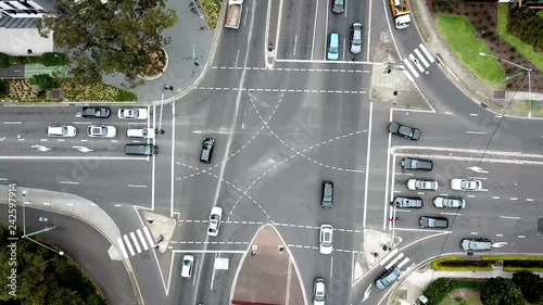 Sydney Traffic Aerial over Zetland & M1 Highway. photo