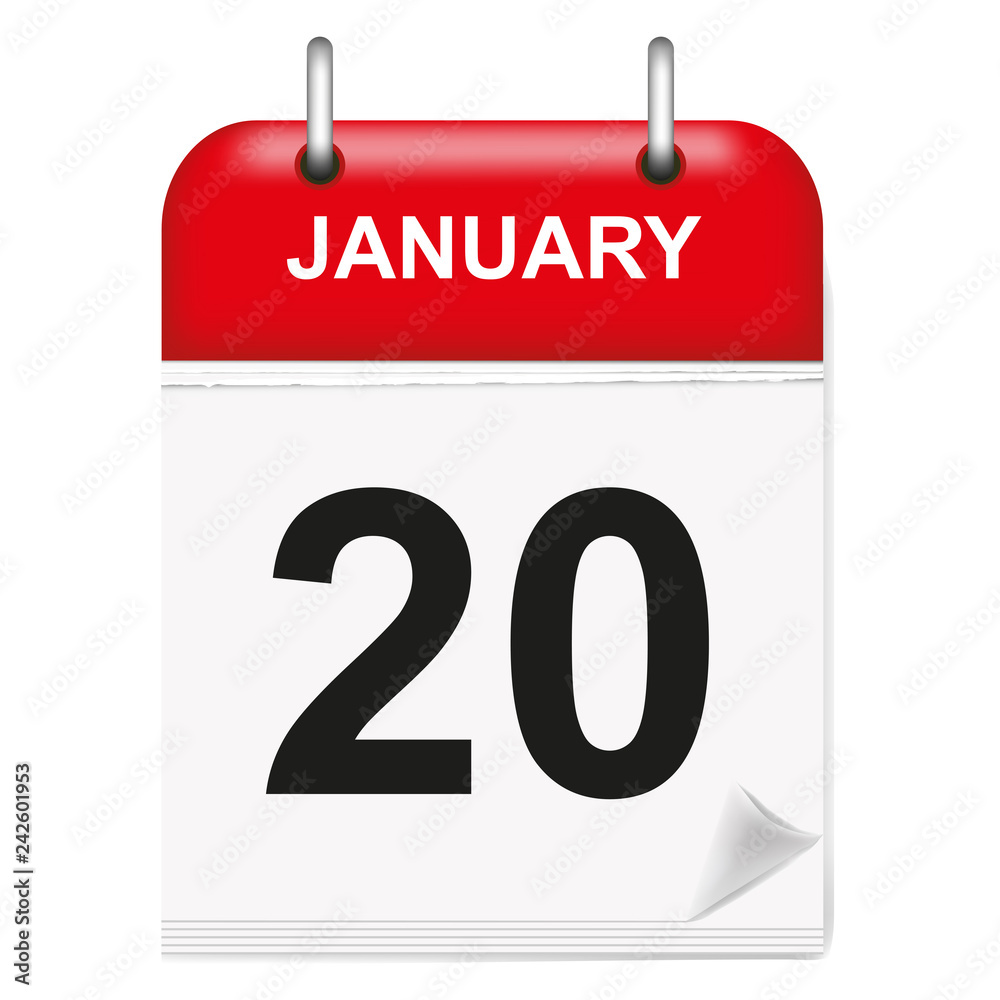 Daily calendar January day 20 Daily calendar January day 20