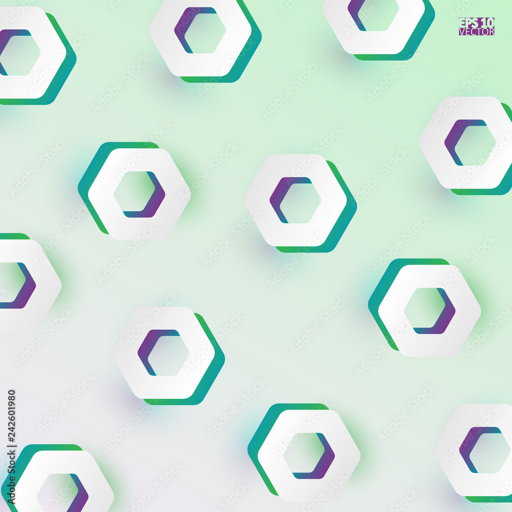 Modern background with 3d hexagons. Eps10 Vector illustration Modern background with 3d hexagons. Eps10 Vector illustration