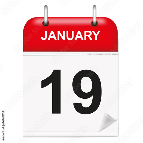 Daily calendar January day 19