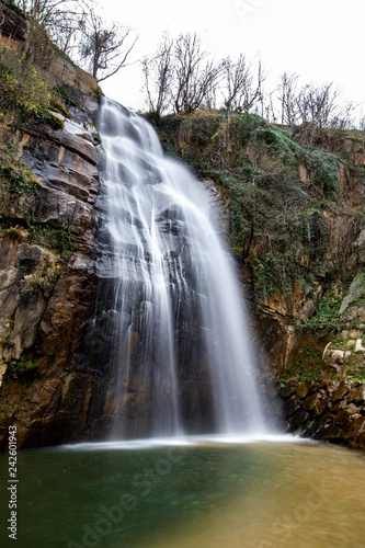 Fototapeta Naklejka Na Ścianę i Meble -  Black waterfall and nature