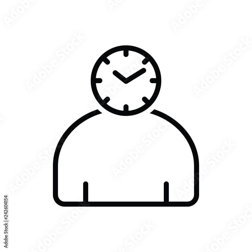 Black line icon for lifetime