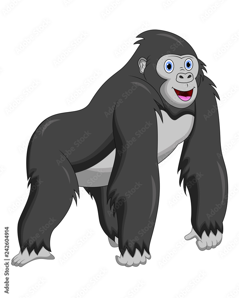 Illustration of Cartoon funny gorilla Illustration of Cartoon funny gorilla
