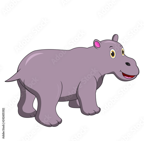 Cute hippo cartoon