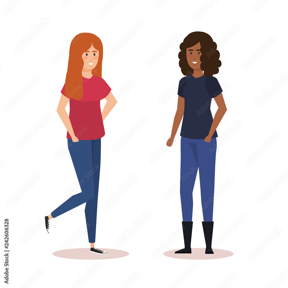 couple of girls avatars characters couple of girls avatars characters